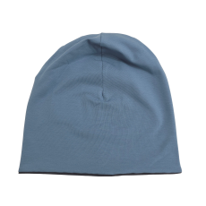 Wendebeanie Basic [ taubenblau / schwarz ]